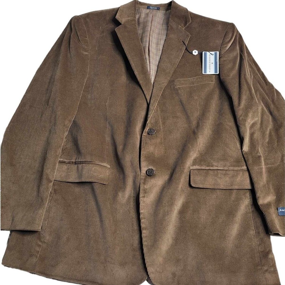 NWT Saddlebred‎ Brown Corduroy Jacket Men's 46R